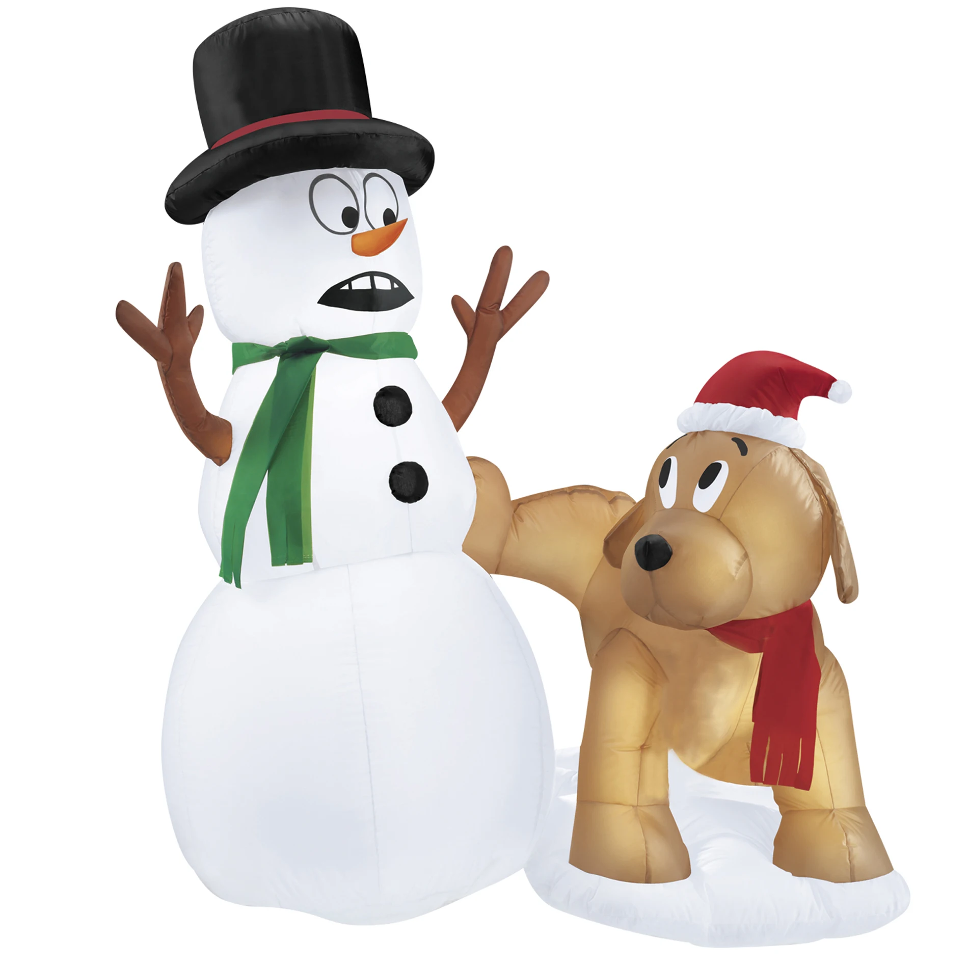 Inflatable Snowman With Puppy Dog For Christmas Outdoor Inflatable Snowman With Puppy Dog For Christmas