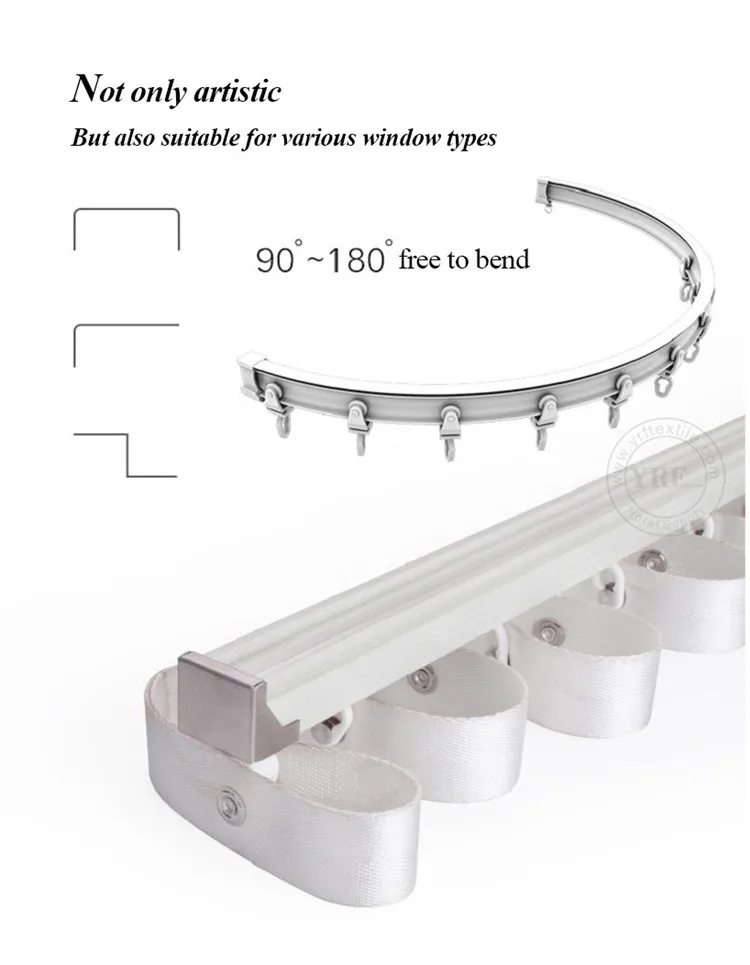 Guangzhou Foshan Factory Price Bay Window Curtain Track For YRF