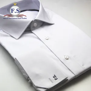 high end formal 100 cotton pure white non iron bespoke dress shirt