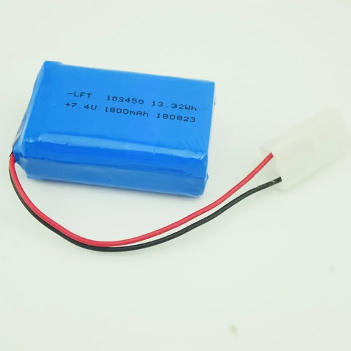 7.4v 1800mah Rechargeable Lithium Polymer 103450 Li-ion Prismatic 7.4v ...