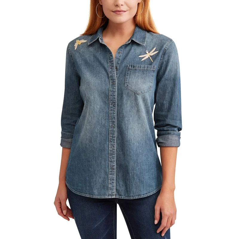 long blouse with jeans