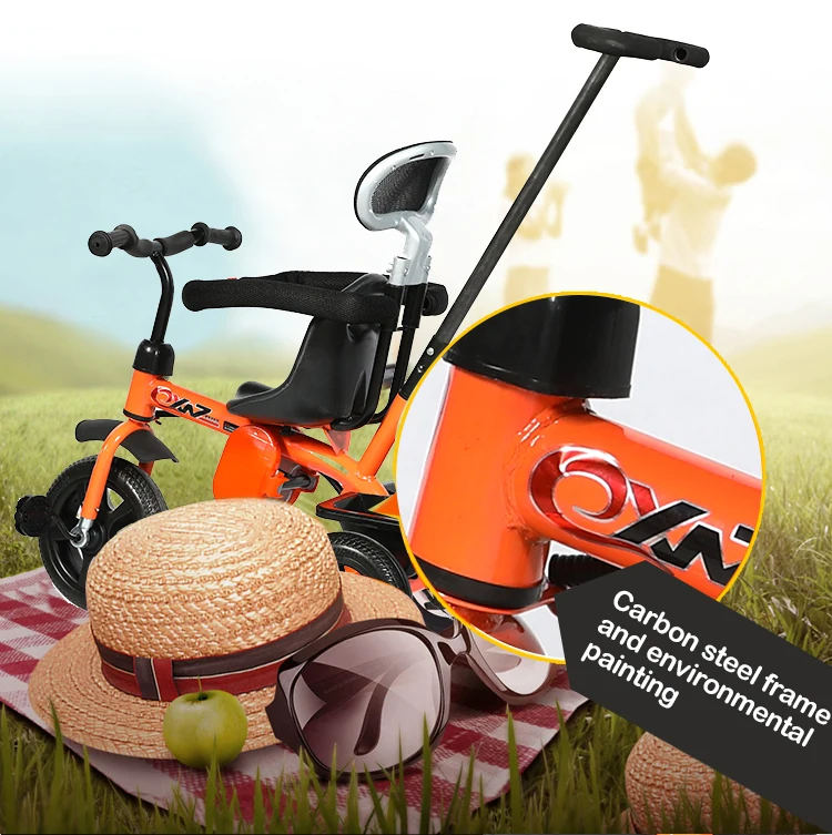 Unique Baby Tricycle With Rubber Wheels / Ride On Toy Baby Stroller