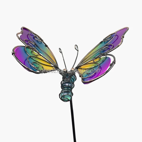 3pcs Per Set Outdoor Metal Garden Decor Wholesale Butterfly On A Stick