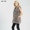 Real fur gilet Or Genuine ostrich / Turkey Feather fur Long Vest Women New Fashion Jacket