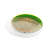 Dia 20cm Food grade material Round PS Acrylic hard plastic transparent food snack plate dishes