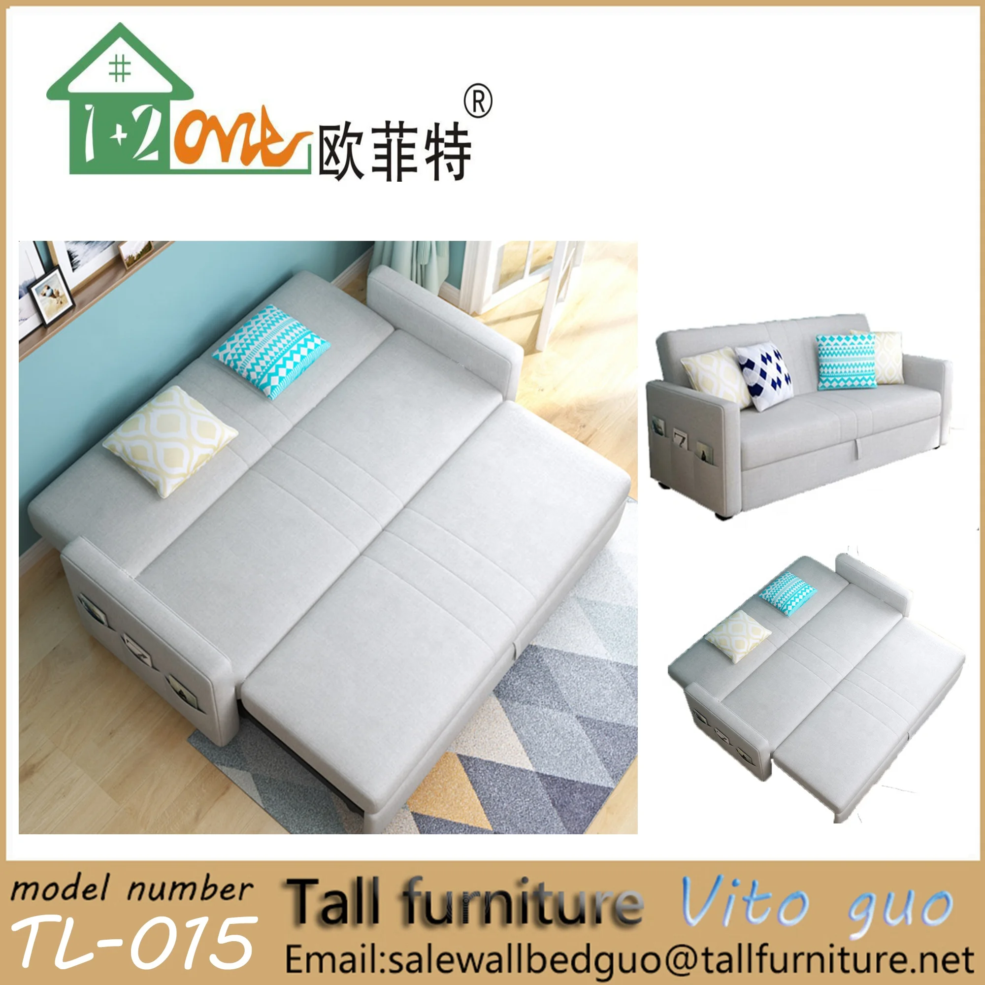 Space Saving Living Room Furniture Folding Sofa Bed Bed And Sofa 2 In 1 Modern Livingroom