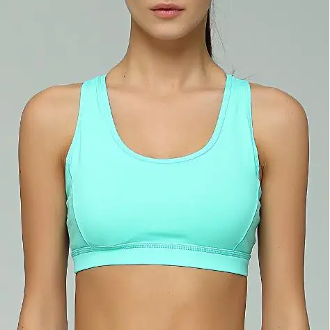 Wholesale Women sexy padded compression sport Spaghetti crop top bra