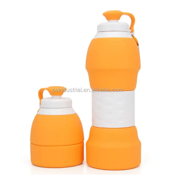 2019 Foldable Telescopic Travel Outdoor Reusable Collapsible Drinking Water Mug Rubber Silicone Folding Cup