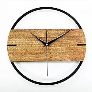 Reliable_E® Elegant Wood Wall Clock Art Deco for Living Room