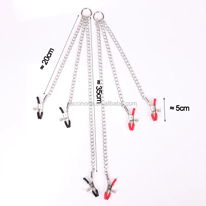 Woman Sexy Nipple Clamps Labia Breast Nipple Clamps With Chain Clips Slave Bdsm Fetish Erotic