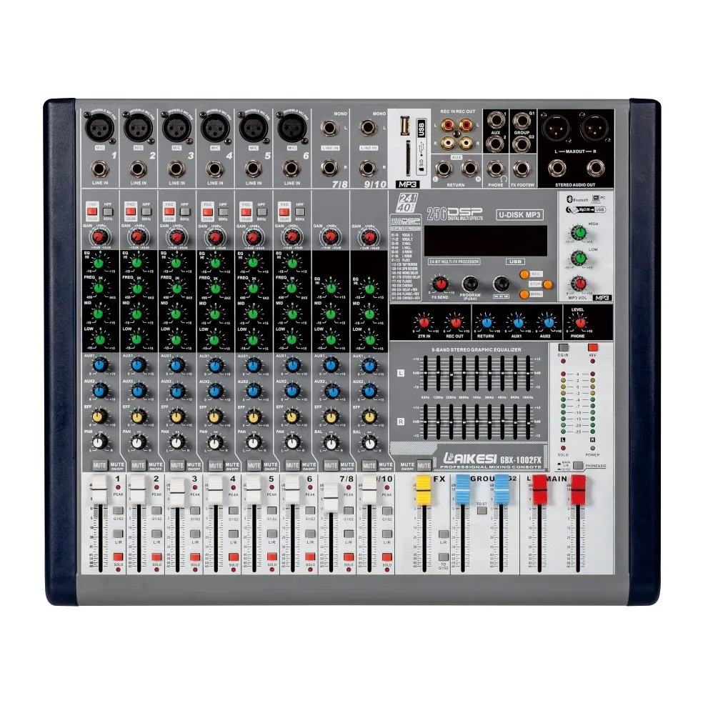 2016 new stage audio dj mixer --GBX1002FX mixer audio
