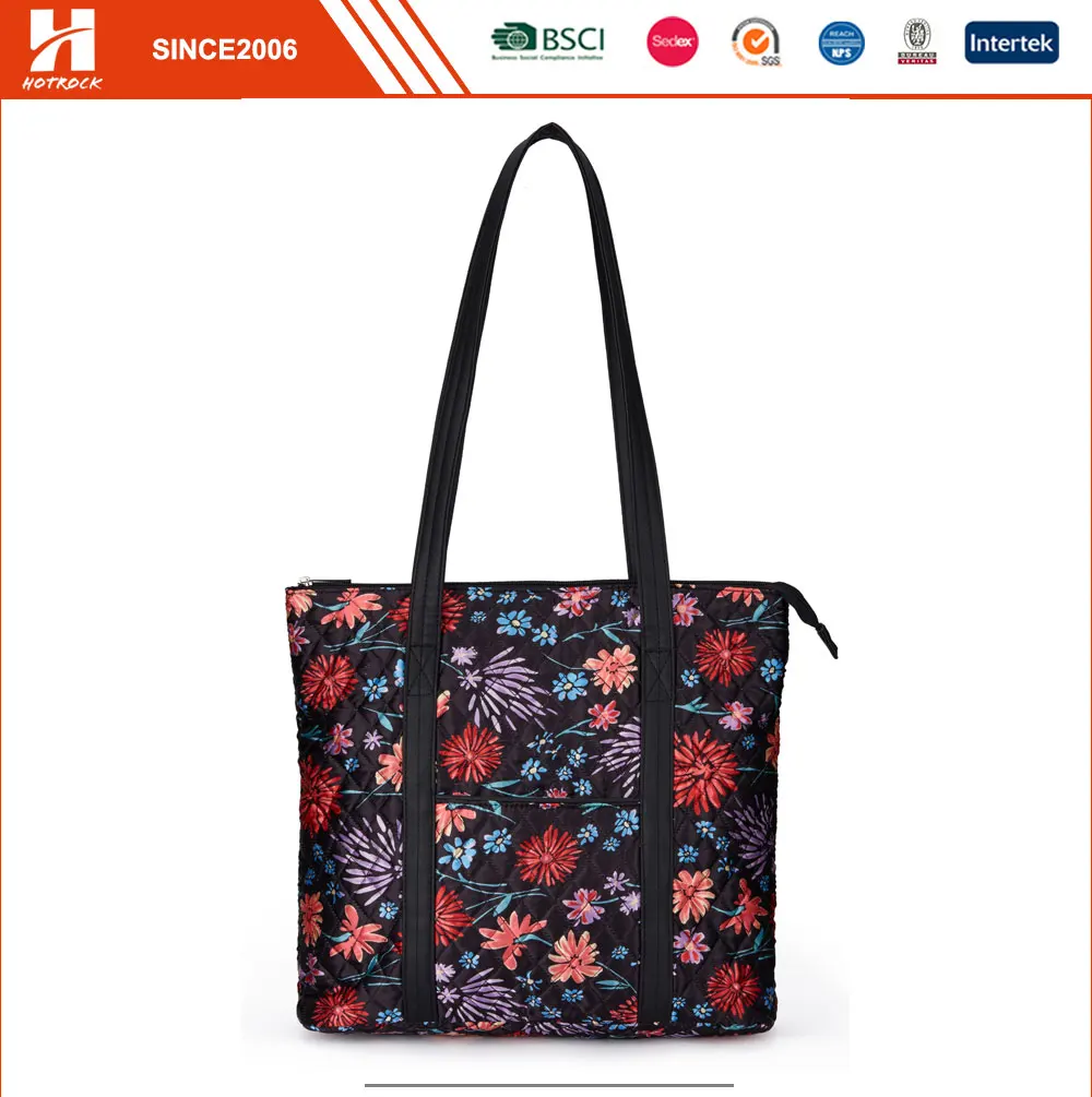 Women Stylish Quilted Nylon Handbags Lady Shoulder Tote Bags 1.jpg
