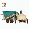 DOM fully automatic mobile concrete batching plant price with air jet dust collector