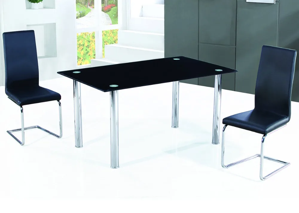 Modern Glass Dining Table And 6 Chairs : Dining Glass Table Tables Room ...