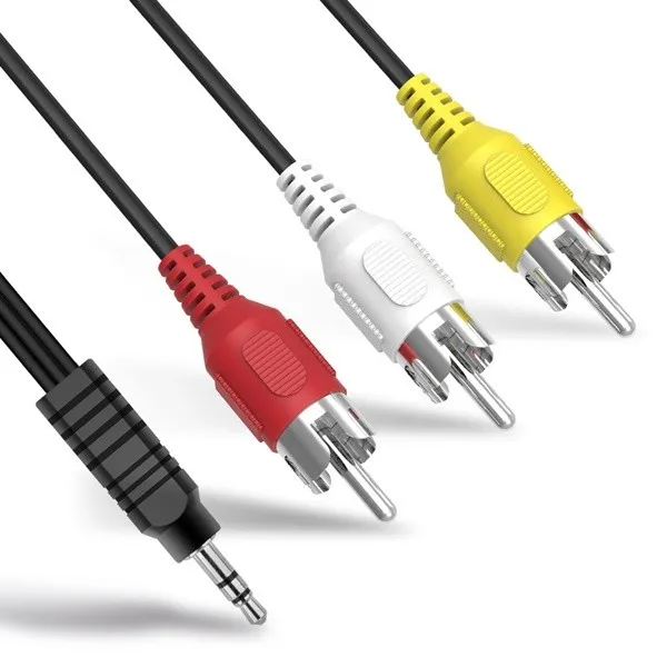 3.5mm Digital Camera Cable 3.5 Male To 3rca Male Audio Video Jack