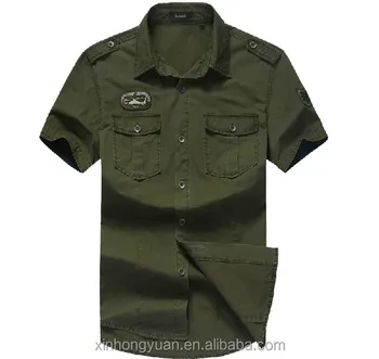Oem Olive Green Man Button Army Military Shirts For Man - Buy Oem ...