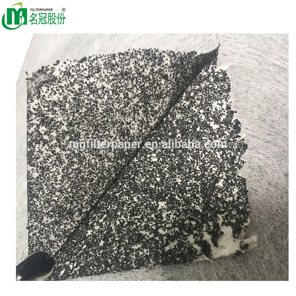 Industrial pp melt blown + activated carbon + PET fabric air filter media