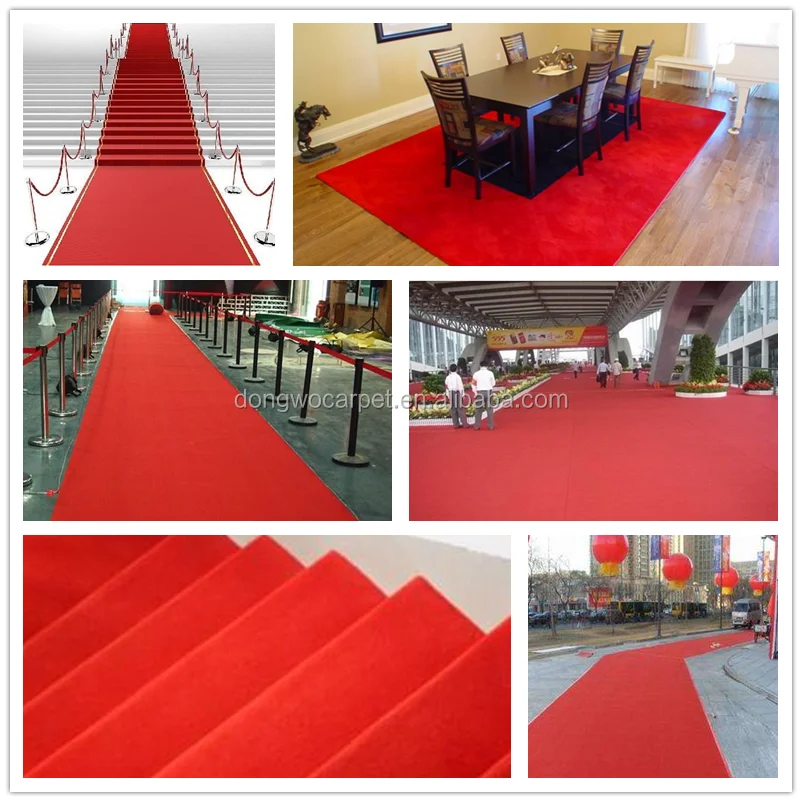 无纺布针刺红色户外地毯卷 - buy 红地毯,户外地毯卷,室内室外地毯卷