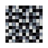 Foshan Kitchen And Bathroom Black Mix White Mosaic Glass Tile