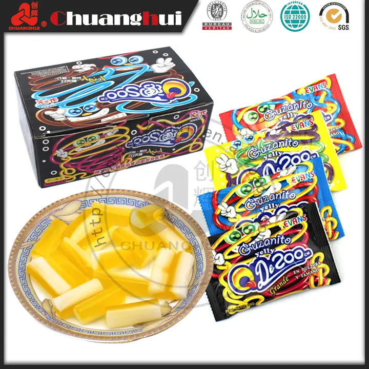 Hot Sale Halal Jelly Noodles Rope 200cm Length Worm Jelly Candy Buy
