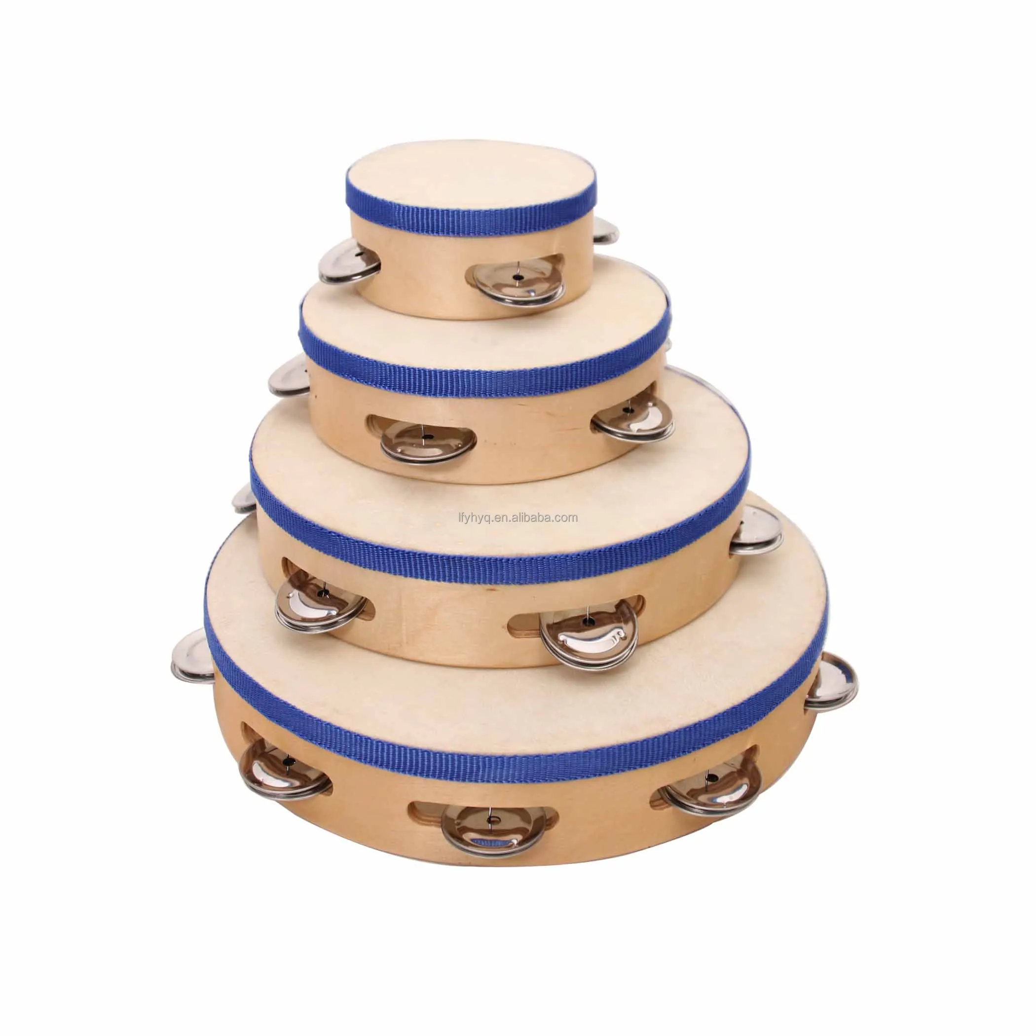 Educational Toys Musical Instruments Percussion Wood Tambourine For