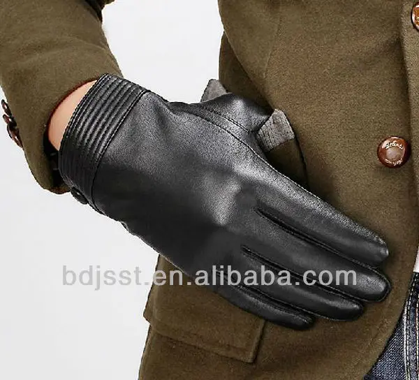 Mens Black Tight No Lining Leather Gloves Patterns Buy Leather Gloves