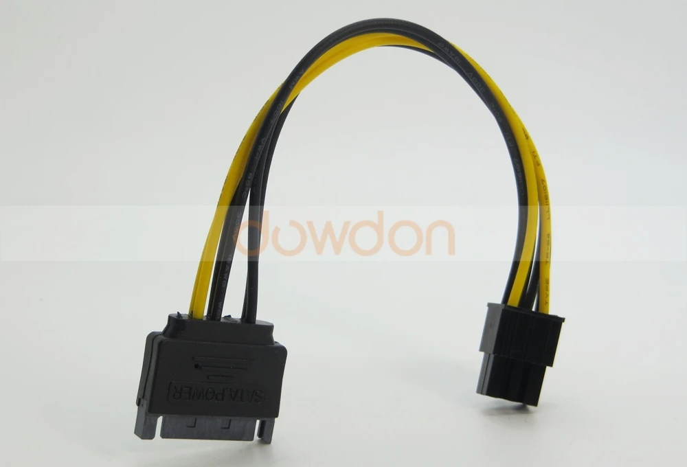 Sata 15 Pin To 6 Pin Pci Express Graphics Video Card Power Cable ...