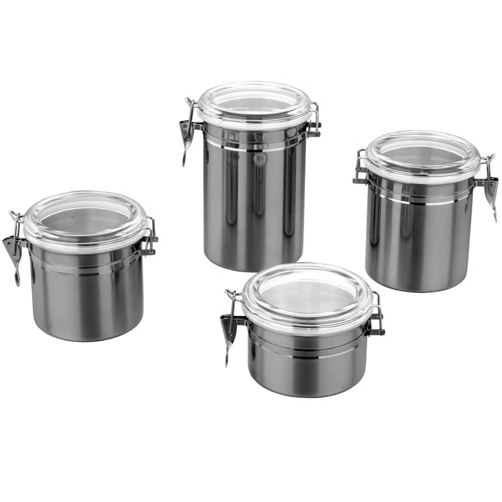 Hot Selling Stainless Steel Round Food Storage Tea Coffee ...