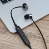 flat necklace design wireless bluetooth 4.0 flexible headphone with mic for laptop, smartphone