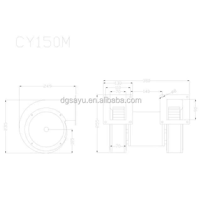 Centrifugal Fan, CY150M, 220V, 560w - detail 16