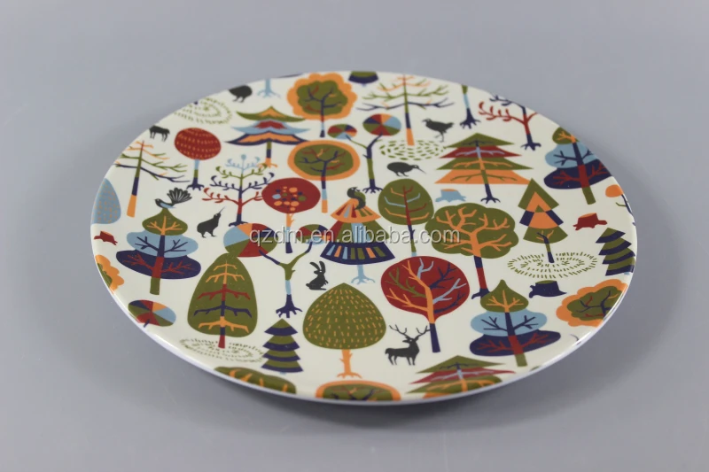 Custome Melamine round plate 100% food safety