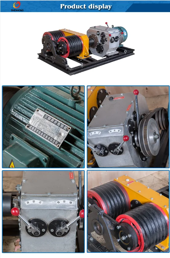 Towing High Torque Motor Wireline Electric Hydraulic Winch Flagpole