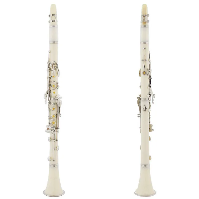 Wholesale Bb Tone 17 Keys Wind Instrument Milky White Bakelite