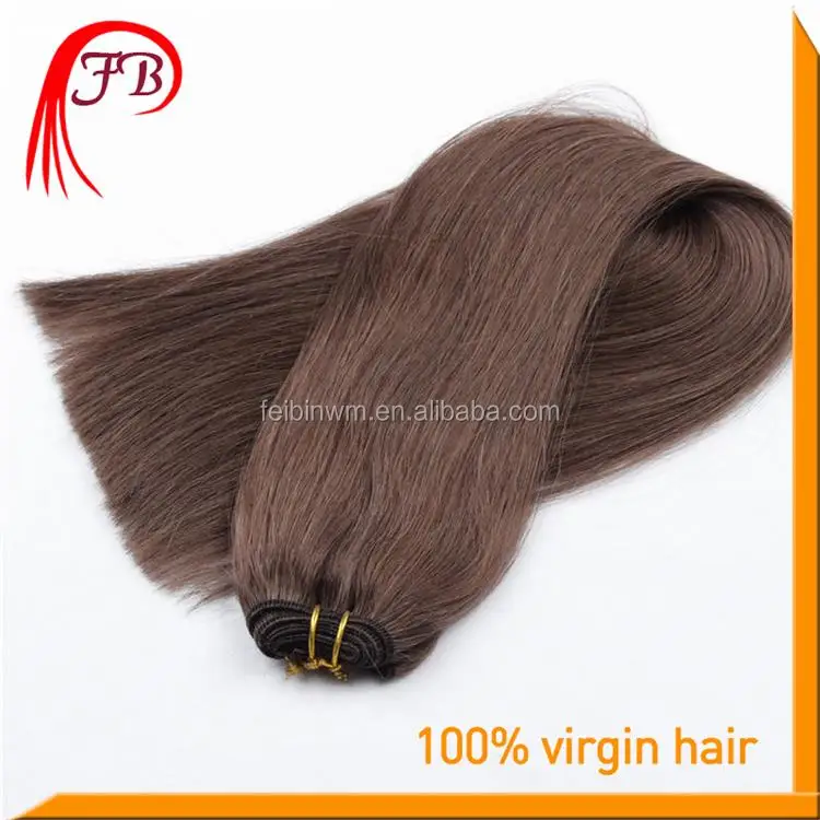 Best selling Italy straight virgin hair weft real human hair extension silky straight