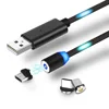 Tik Tok Magnetic Flowing Data Line 360 Degree Blind Magnetic Round Charging Usb Cable