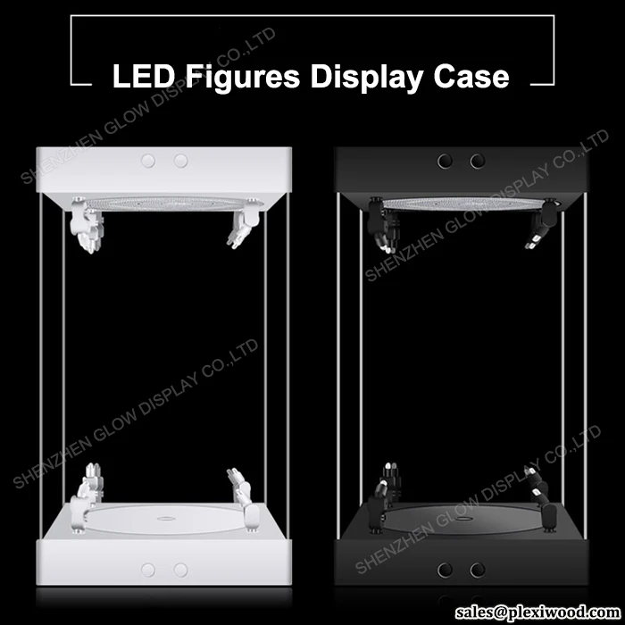 Led Lighted Acrylic Display Case For 12 Inch Figure 1/6 Scale