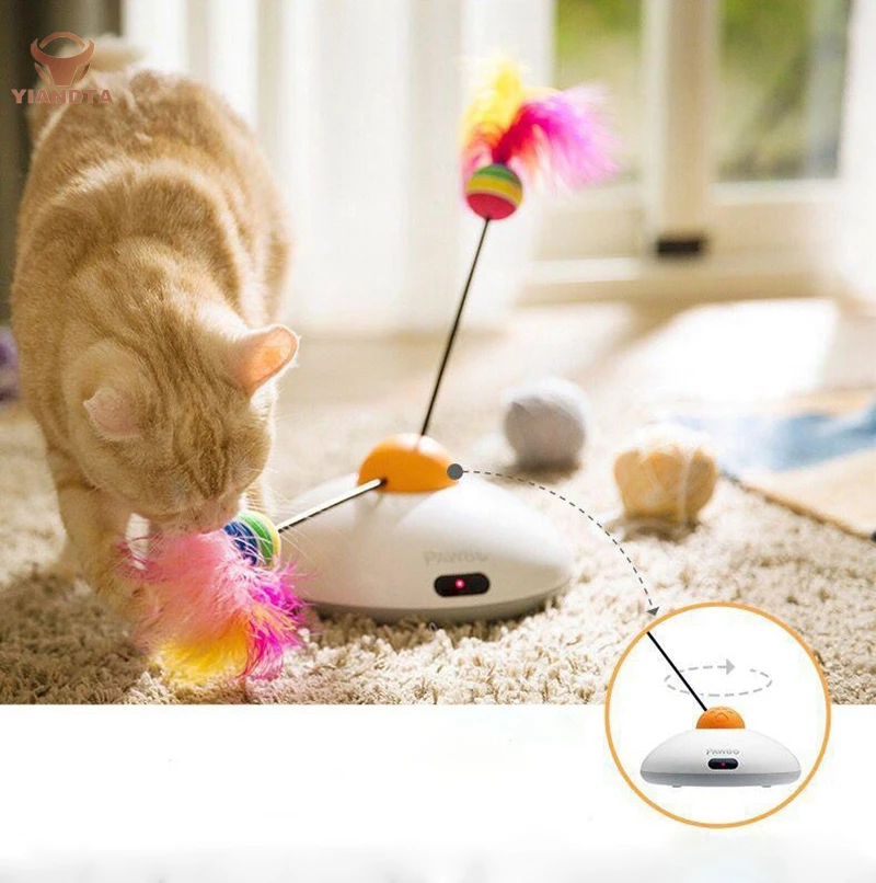 automatic feather cat toy