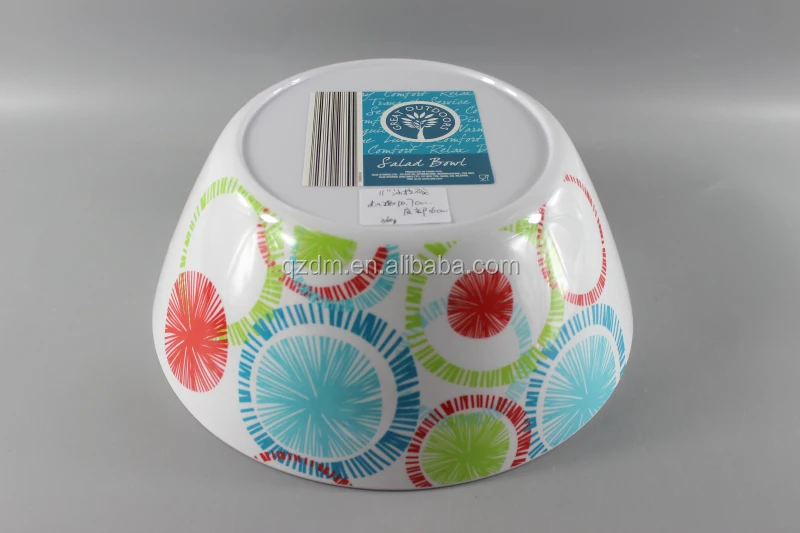 11 inch Melamine Big Bowl Plastic mixing Bowl Custom-made Logo