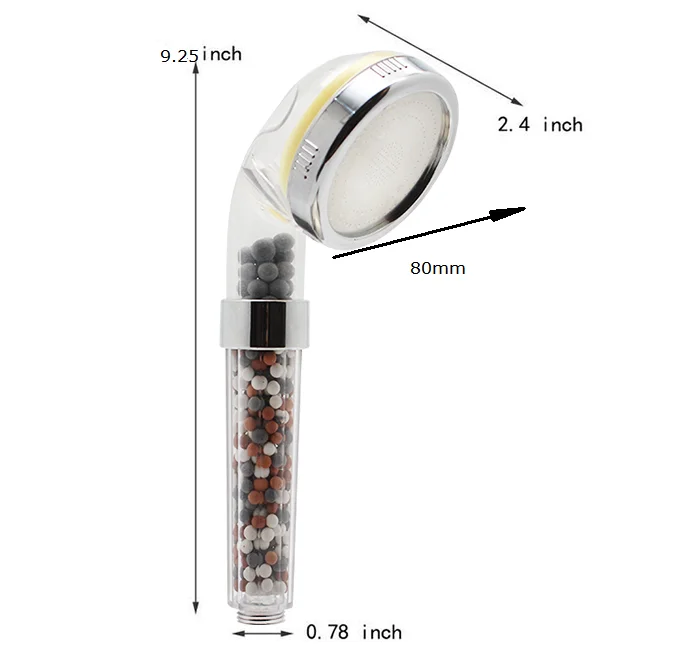 Hot Trend Product High Pressure Handheld Shower Head Filter For Hair