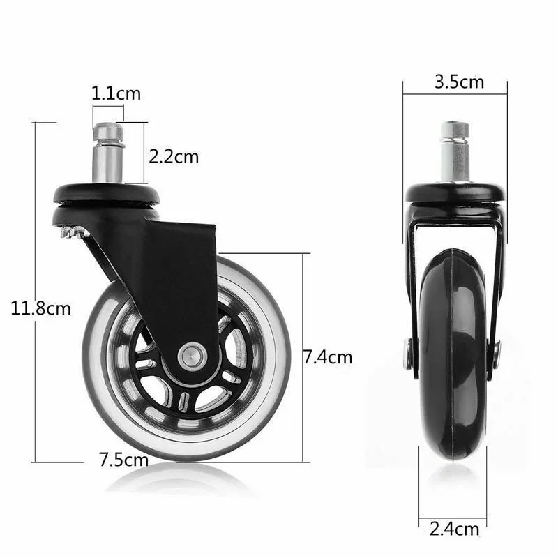 3'' Heavy Duty Replacement3inch Rollerblade Caster Chair Casters