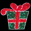 Tinsel Christmas present gift box LED rope light motif for Christmas light displays