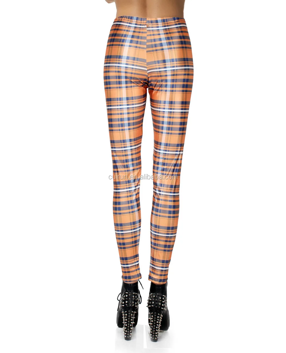 2015 Fashion Leggings Plaids Sublimation Print Plus Size Leggings N1 91 