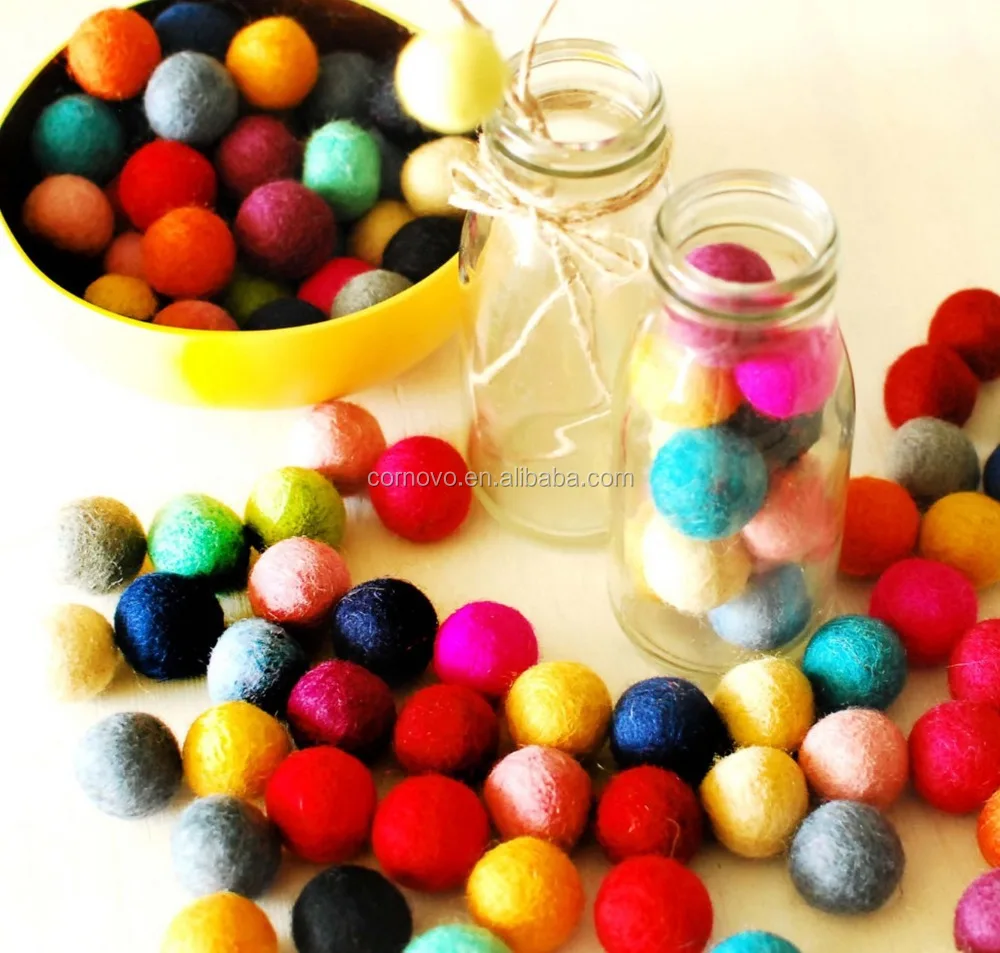 Bulk Wholesale Nepal Diy Handmade Crafts Felted 2cm Colored Cotton Wool Ball Buy Cotton Wool