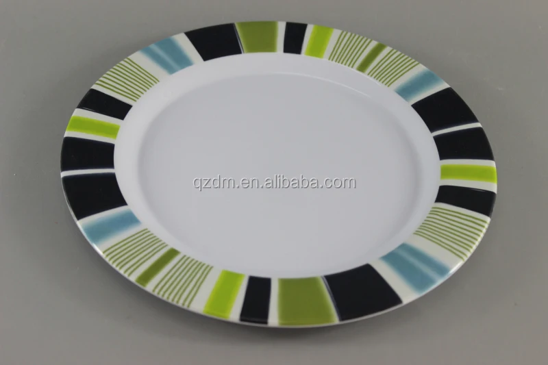 Custom Print Melamine Dinner Plate Plastice Dishes