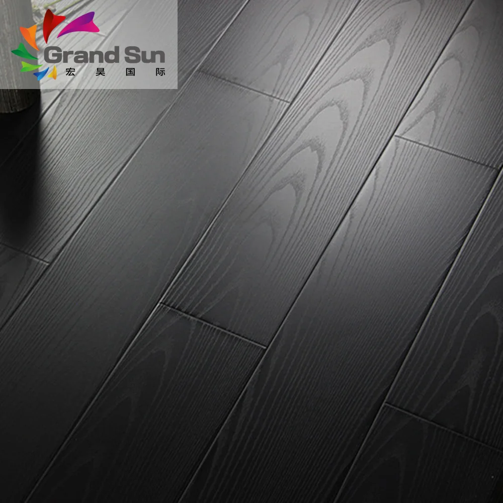 Black Real Nature Wood Grain Composite Floor Laminate Flooring Buy
