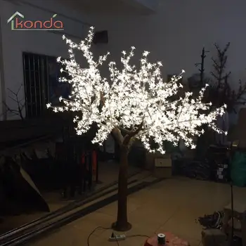 white tree with lights