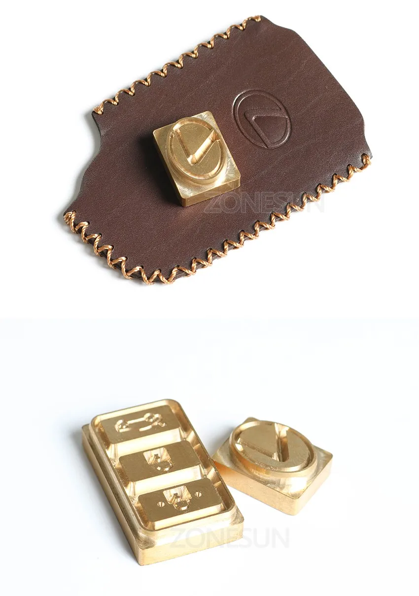 Zonesun Custom Brass Copper Leather Stamp Mold Die Cut Embossing Mold