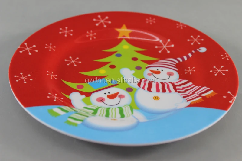 Hot Sell Melamine dinner plate ,Christmas Dishes , Xmas Plate