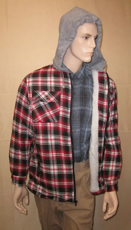 sherpa lined hooded flannel