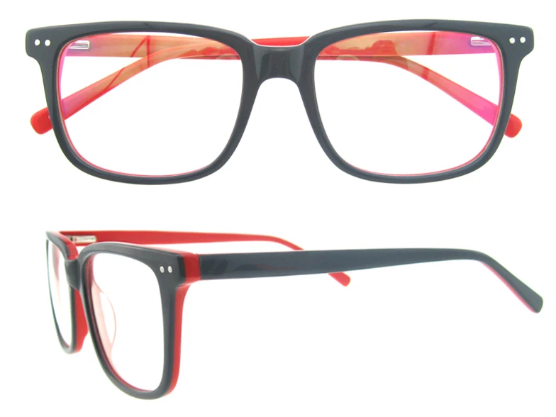 Sample Eyeglass Frame Classic Black Acetate Eyeglasses Frame With High